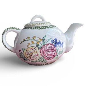 Vintage Floral Teapot Ceramic